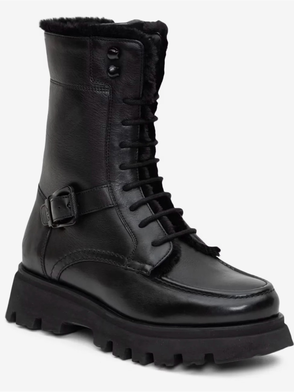 Ara Kaiza Black Lug Sole Leather Lace-Up Ankle Boots UK Size 3.5=US Size 5.5